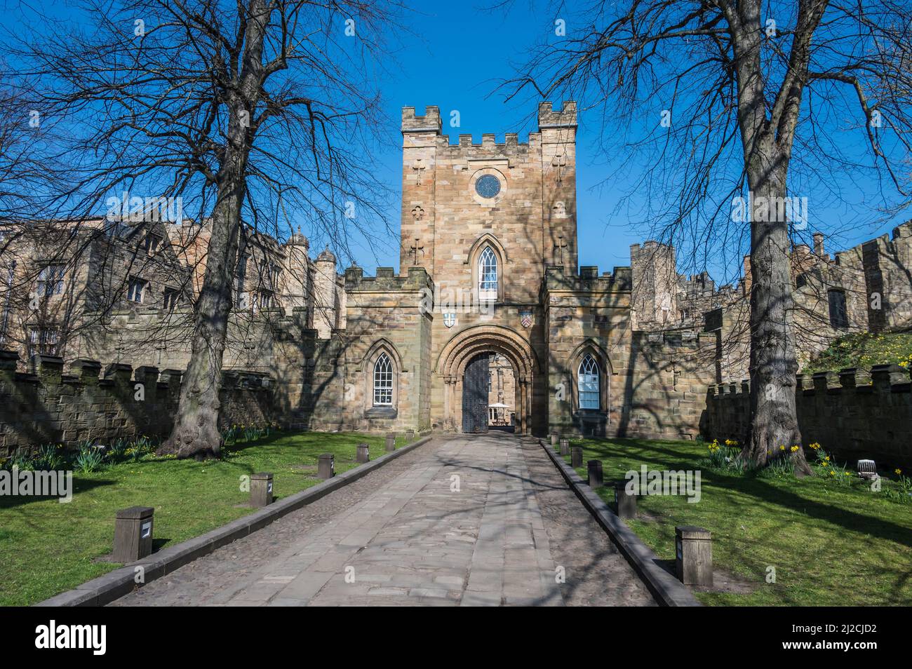 This is the famous 11th century Norman Durham Castle Fortress that ...