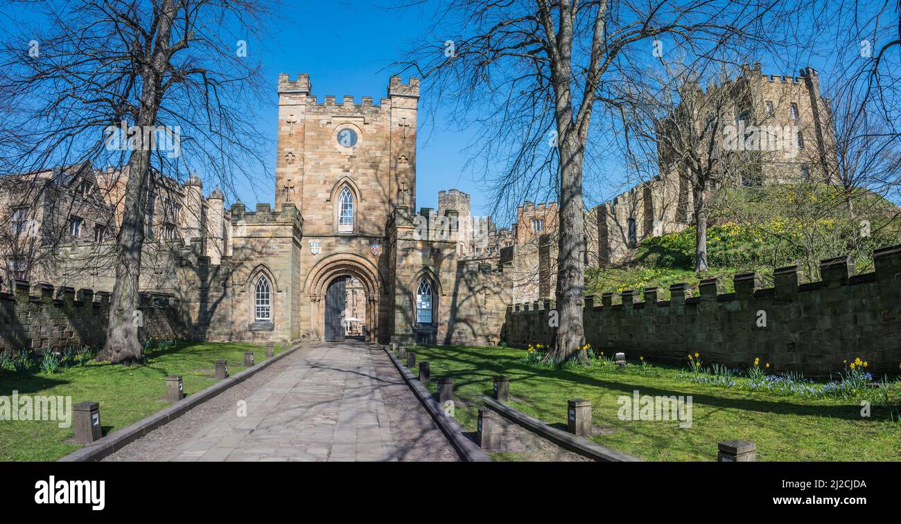 This is the famous 11th century Norman Durham Castle Fortress that ...
