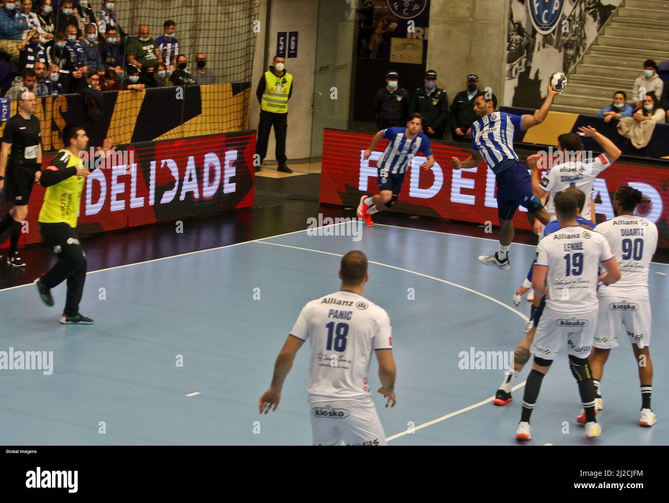 Porto, 31/03/2022 - Futebol Clube do Porto hosted the Montpellier Handball  tonight, at the Dragão Arena Pavilion, in a game counting for the Round of  16 - 1st Leg - of the