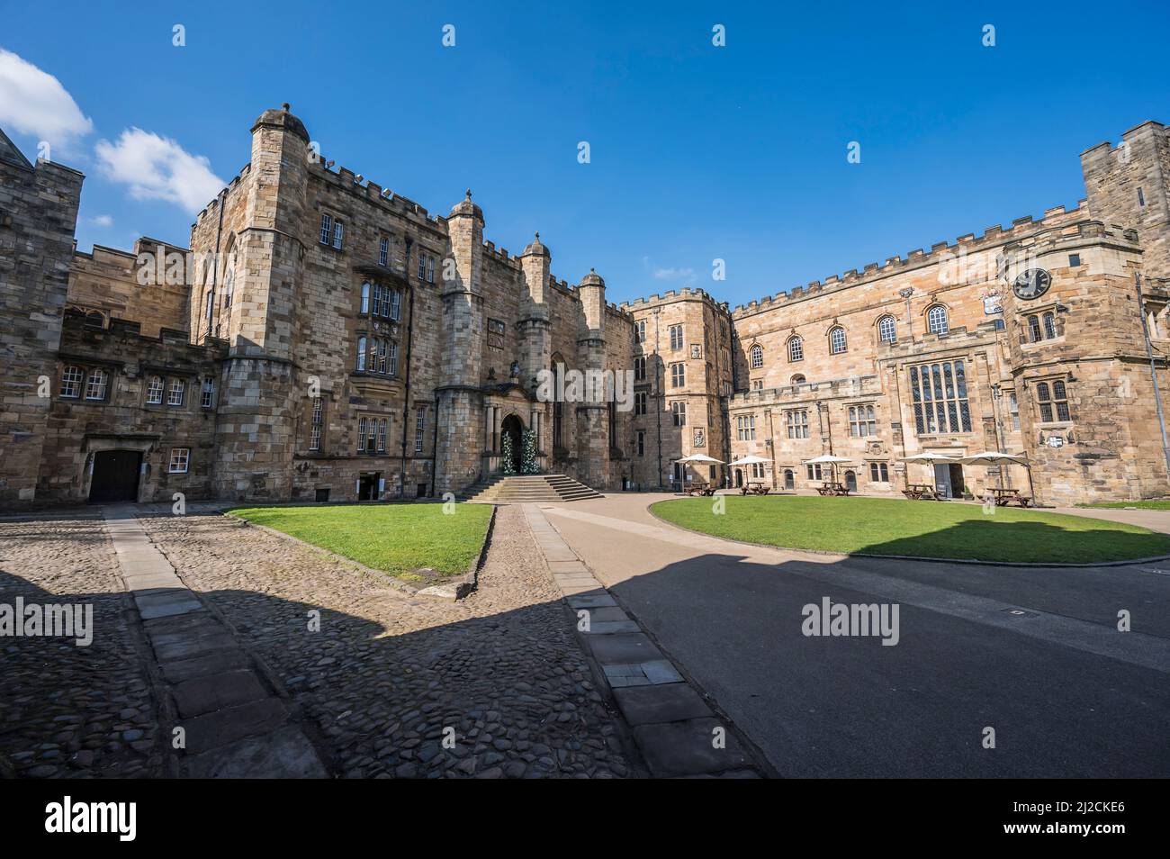 This is the famous 11th century Norman Durham Castle Fortress that ...