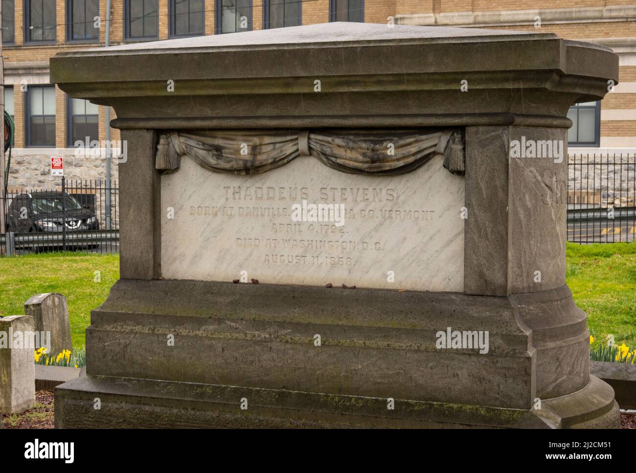 Thaddeus Stevens grave in Shreiner's Cemetery Lancaster PA Stock Photo Alamy