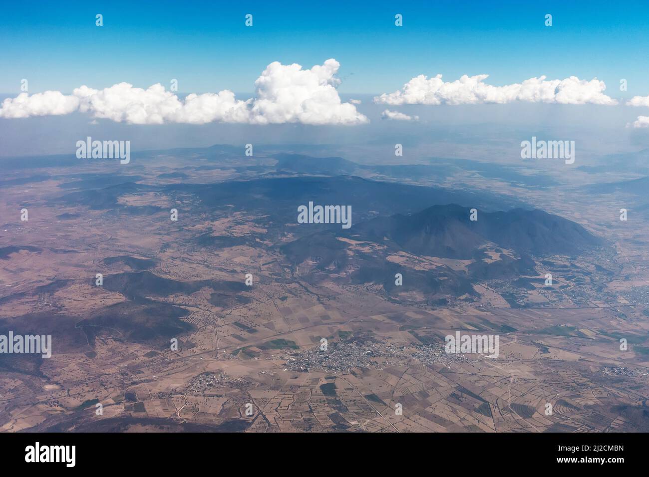 Air pollution over the central valley of Mexico Stock Photo