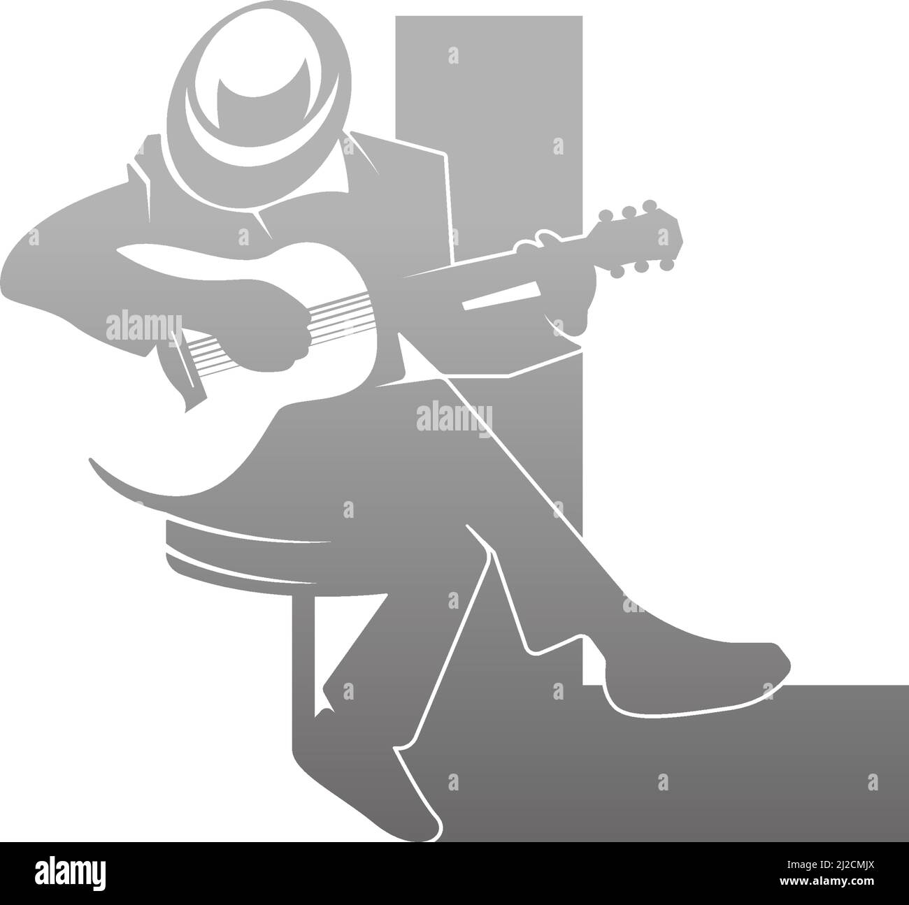 Un Homme Qui Joue De La Guitare, Bâtons Les Icônes Du Personnage  Illustration de Vecteur - Illustration du pictogramme, silhouette: 165545494