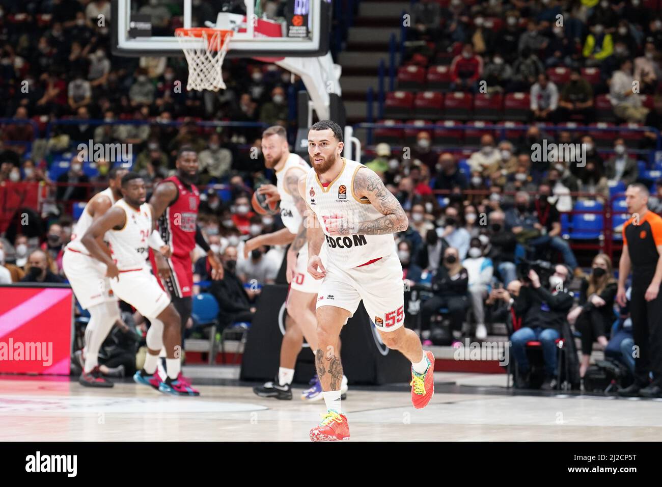 Mediolanum Forum, Milan, Italy, March 31, 2022, Mike James (AS Monaco