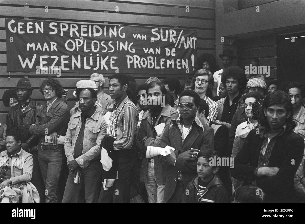 Manifestation Surinamese welfare organization in Bijlmermeer ca. 29 May 1976 Stock Photo