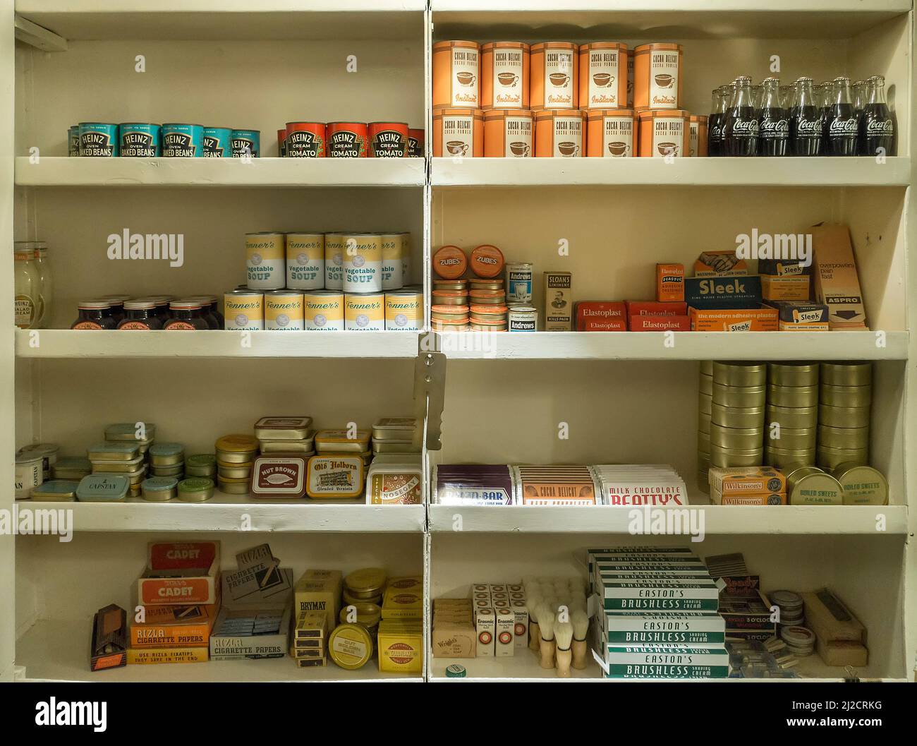 Vintage pantry on British warship HMS Belfast Stock Photo Alamy