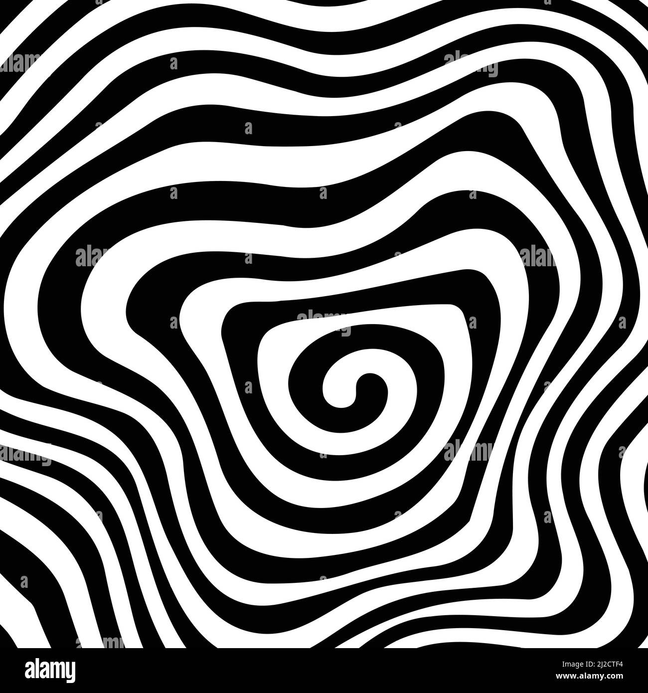 Swirl hypnotic black and white spiral. Monochrome abstract background ...