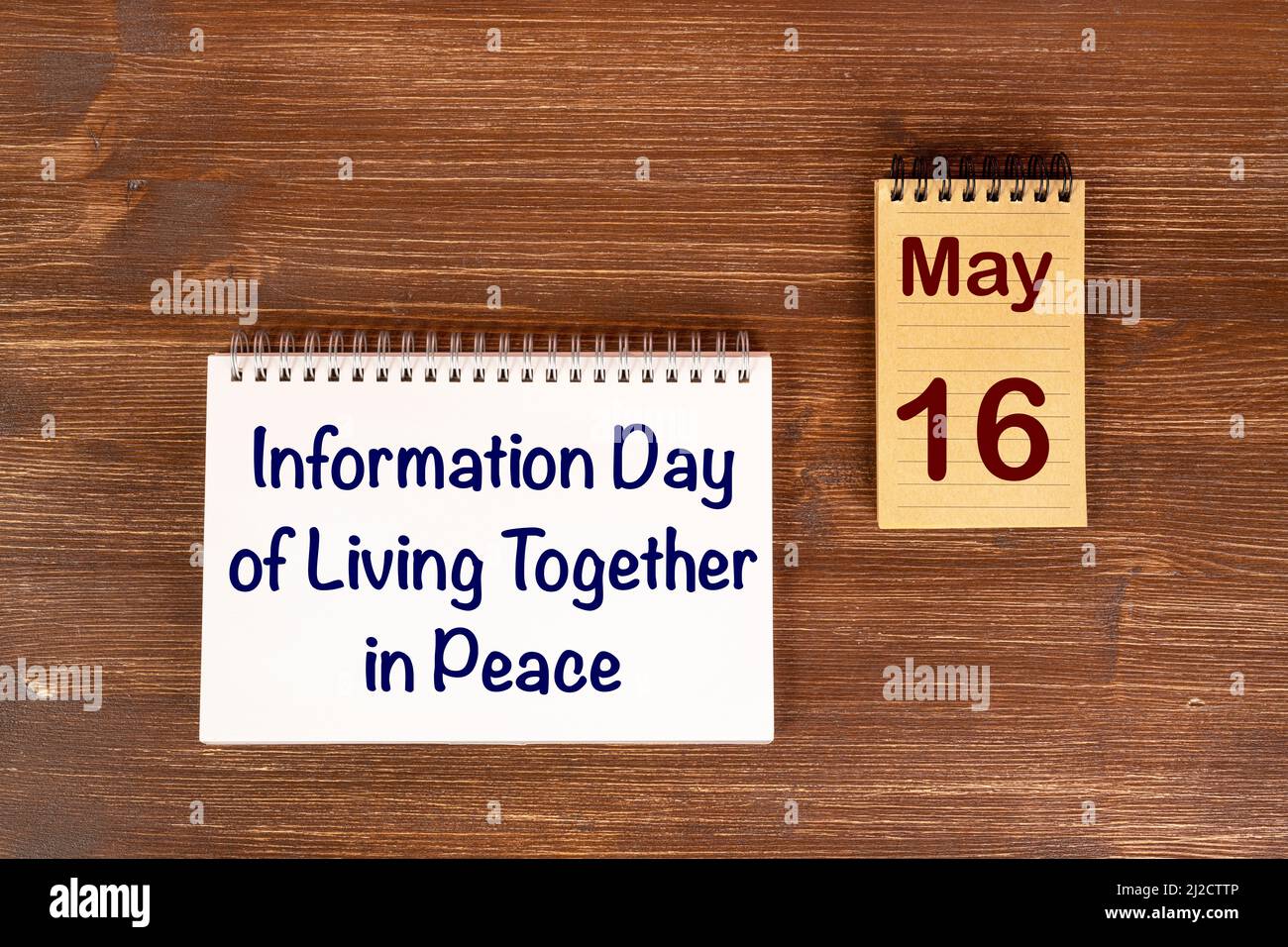 The celebration of the  International Day of Living Together in Peace the May 16 Stock Photo