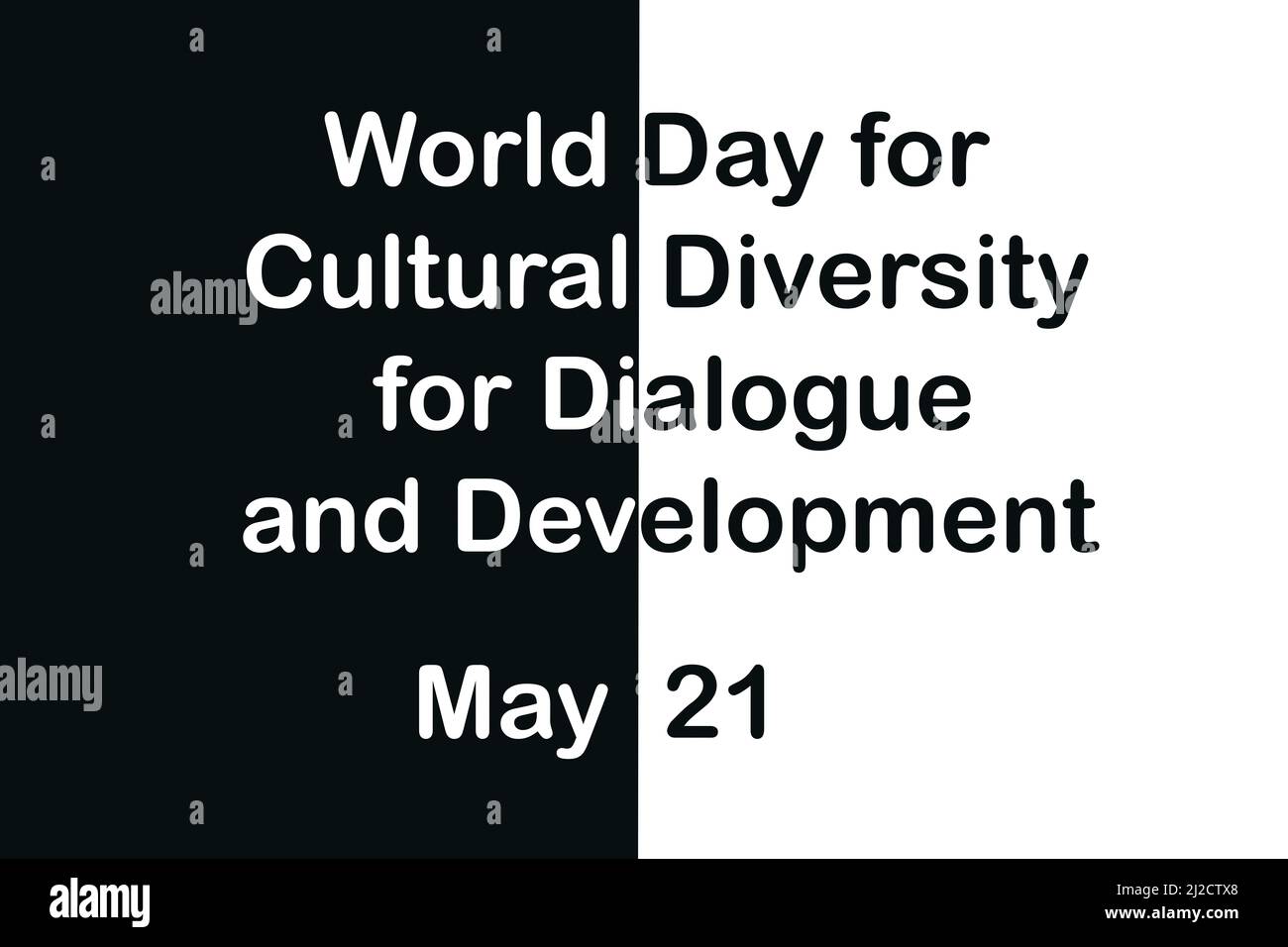 The celebration of the World Day for Cultural Diversity for Dialogue and Development the May 21 Stock Photo