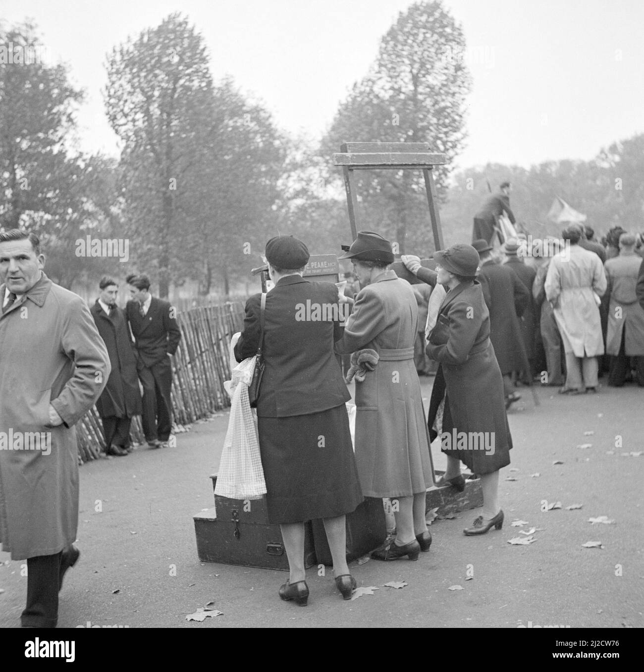 Women at the Speakers' Corner in the Hyde Park ca 1947 Stock Photo Alamy