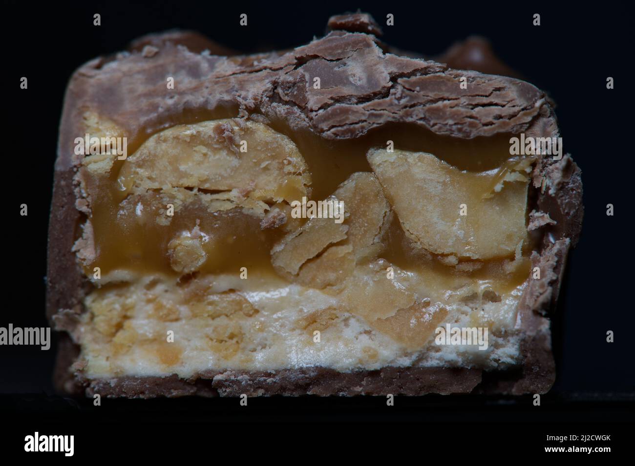 Macro of a Snickers chocolate bar Stock Photo - Alamy
