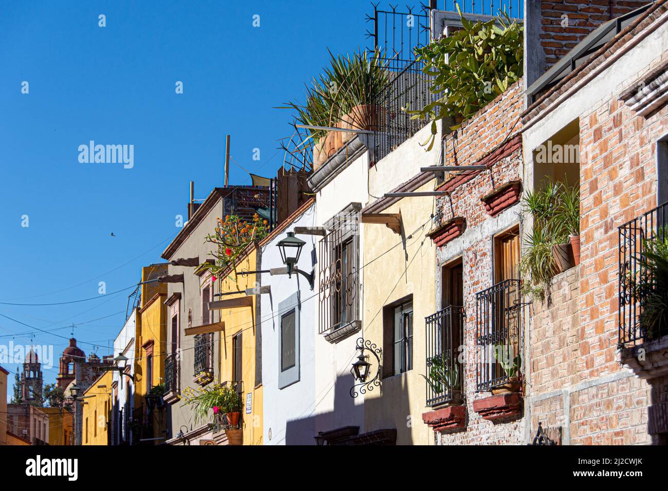 A row of homes. San Miguel de Allende, Guanajuato, Mexico Stock Photo