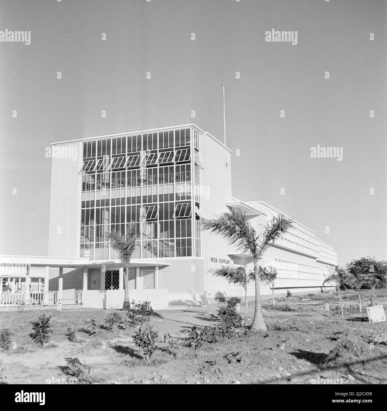 The Peter Stuyvesant College in Willemstad ca. October 1955 Stock Photo
