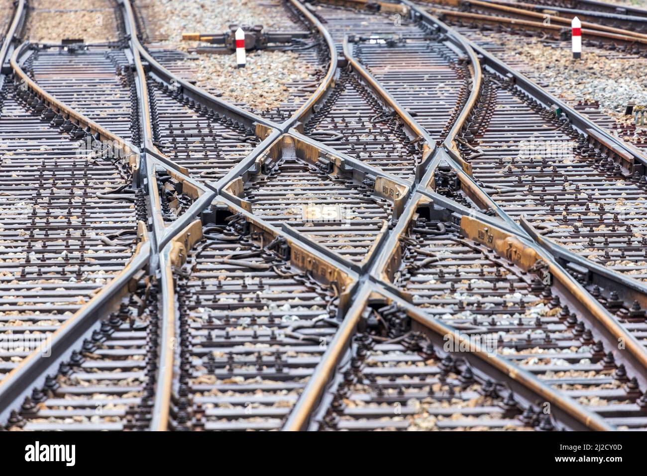 Rails close up hi-res stock photography and images - Alamy