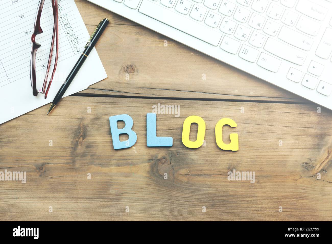 Blog internet concept words hi-res stock photography and images - Alamy