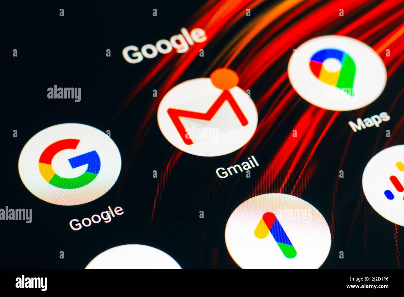 In this photo illustration the Google, Gmail and Google Maps app icons ...