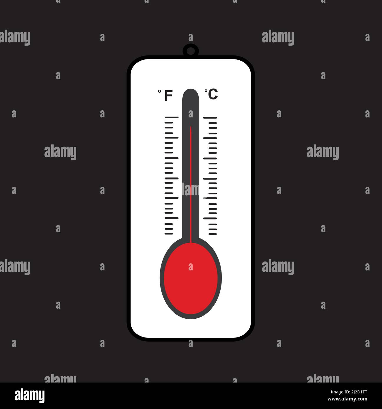 icon of thermometer on a black background Stock Vector Image & Art - Alamy