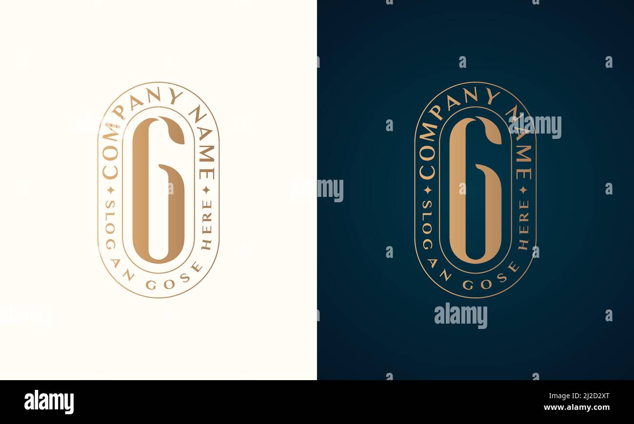 Abstract Premium luxury corporate identity letter G logo design Stock Vector