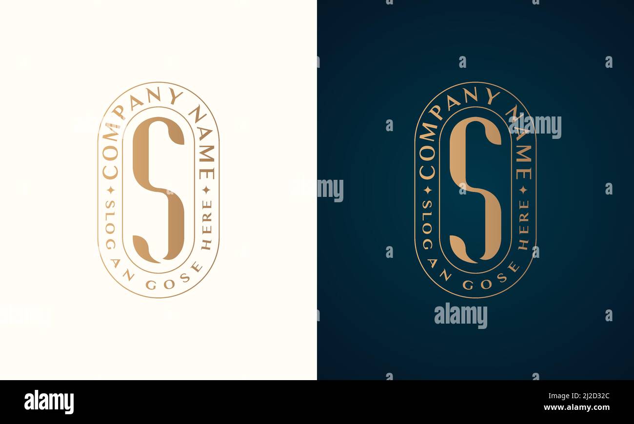 Abstract Premium luxury corporate identity letter S logo design Stock ...