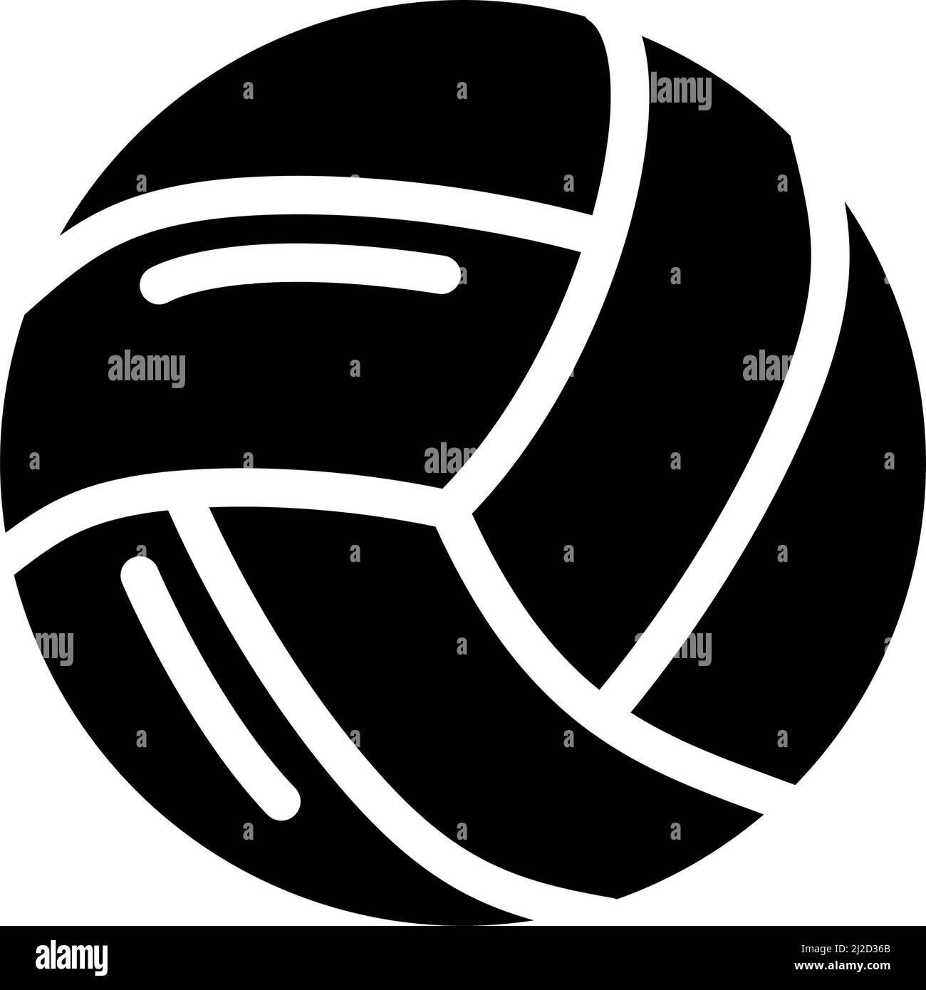 volleyball sport game ball glyph icon vector illustration Stock Vector