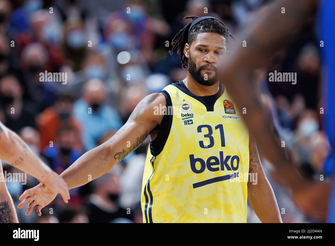 BARCELONA - MAR 25: Devin Booker in action during the Turkish Airlines  Euroleague match between FC Barcelona and Fenerbahce SK Istambul at the  Palau B Stock Photo - Alamy