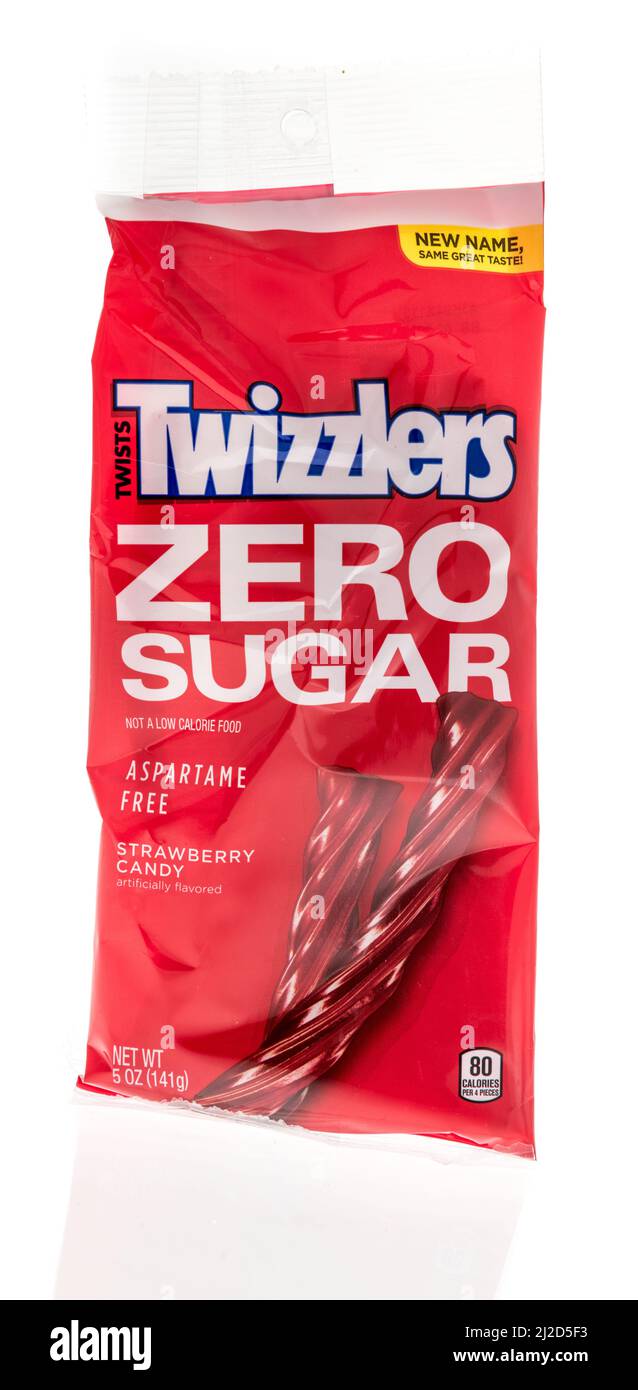 Winneconne, WI 30 March 2021 A package of Twizzlers twists candy