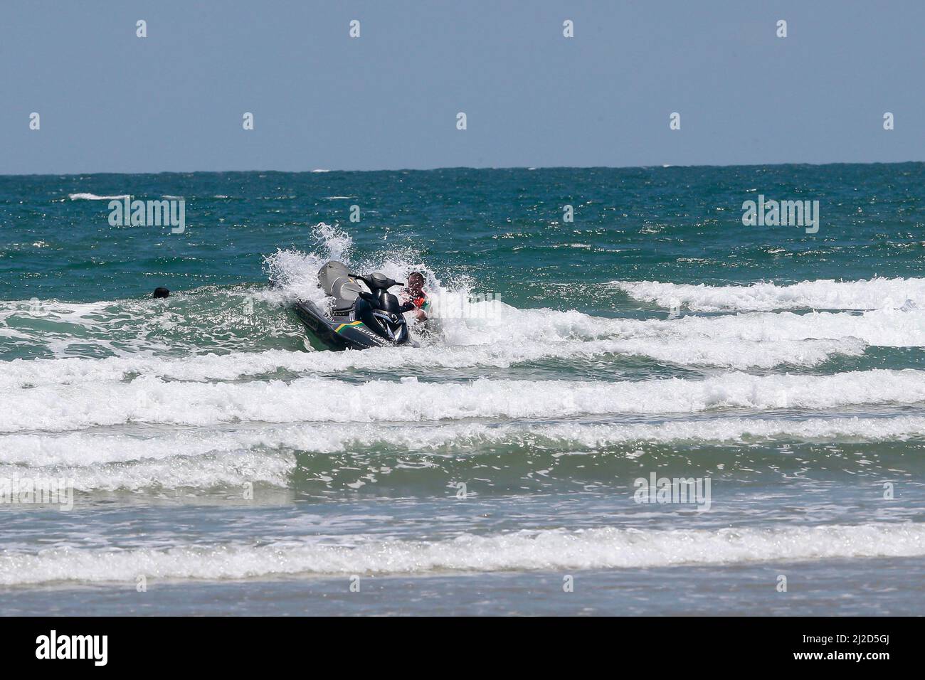 São Francisco do Sul (SC), Brazil, 02.01.2022 – Foto Arquivo – O presidente da República, Jair Bolsonaro (PL), de férias no litoral norte catarinense, Stock Photo