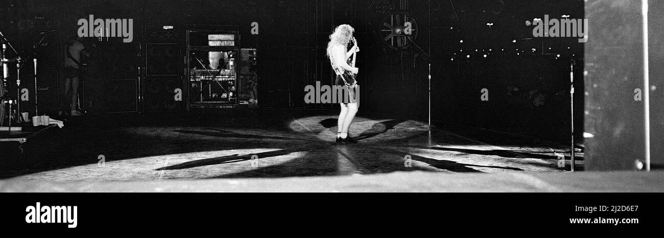 Australian rock group AC/DC performing in concert at the Rockedome in ...