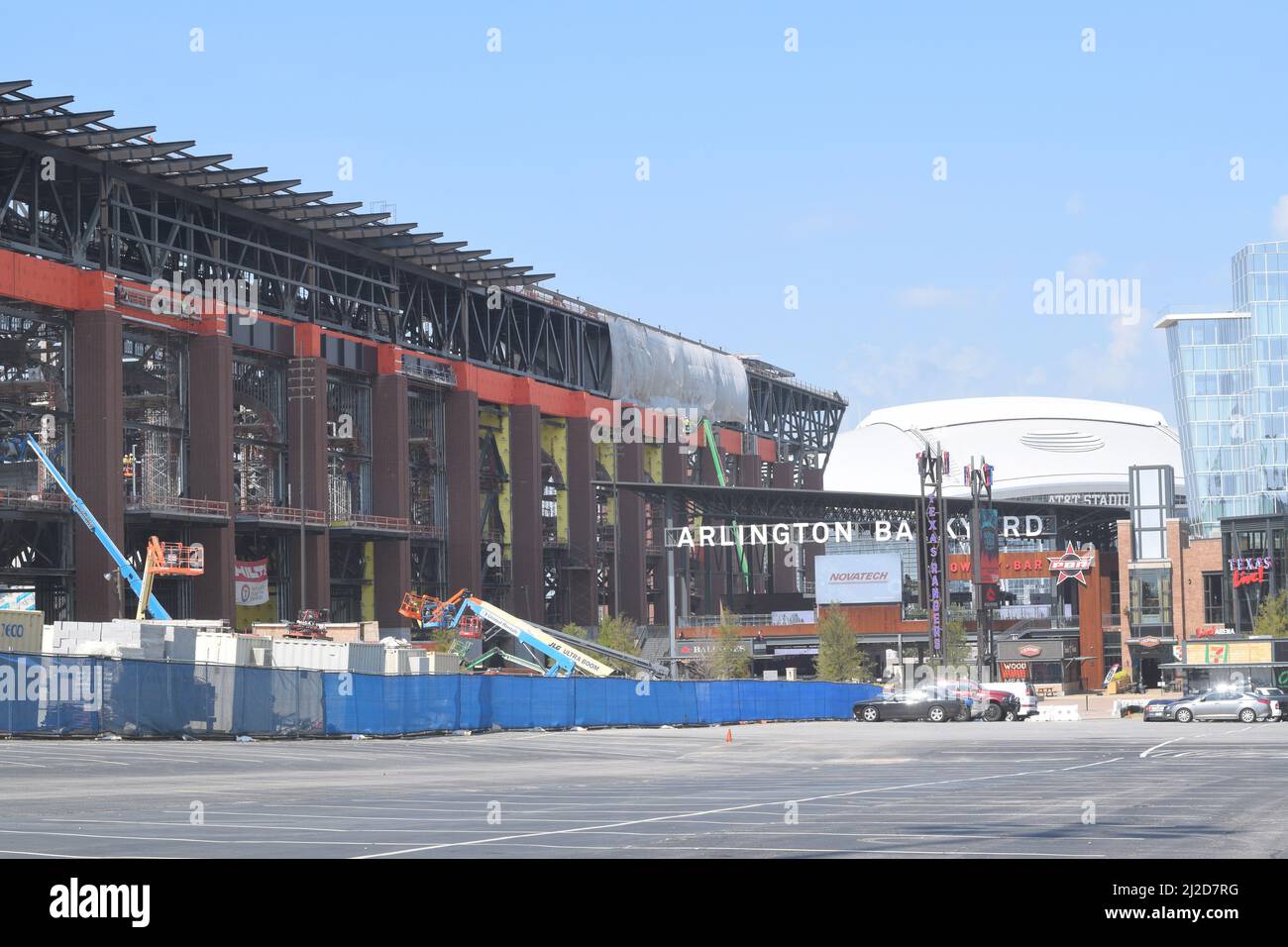 Construction site of the new home of the Texas Rangers, Globe Life ...