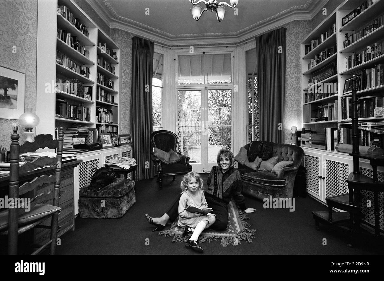 Esther Rantzen pictured at her home in Kew with her daughter Rebecca. 25th March 1985. Stock Photo