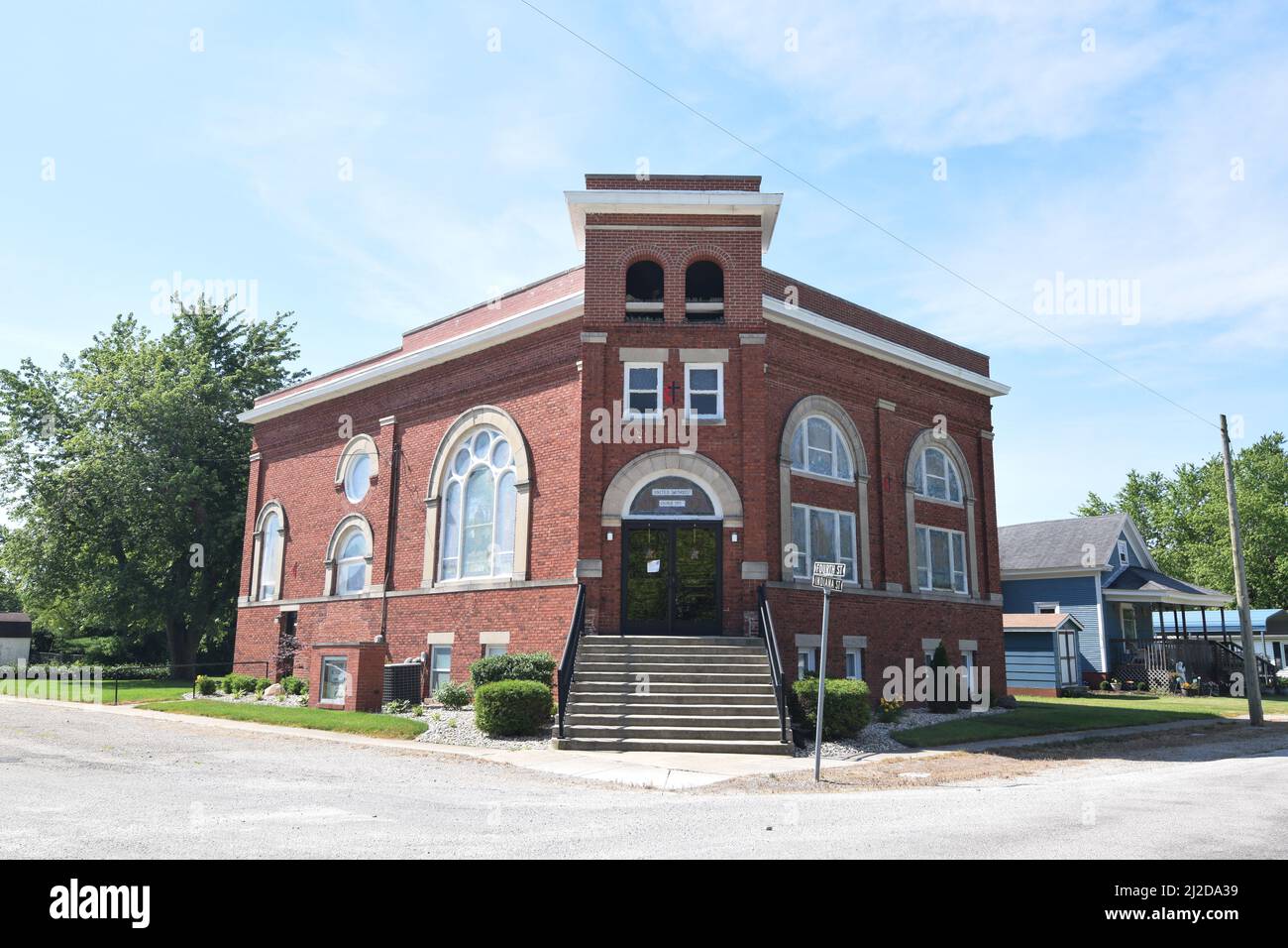 United Methodist Church in Hindsboro, Illinois Stock Photo