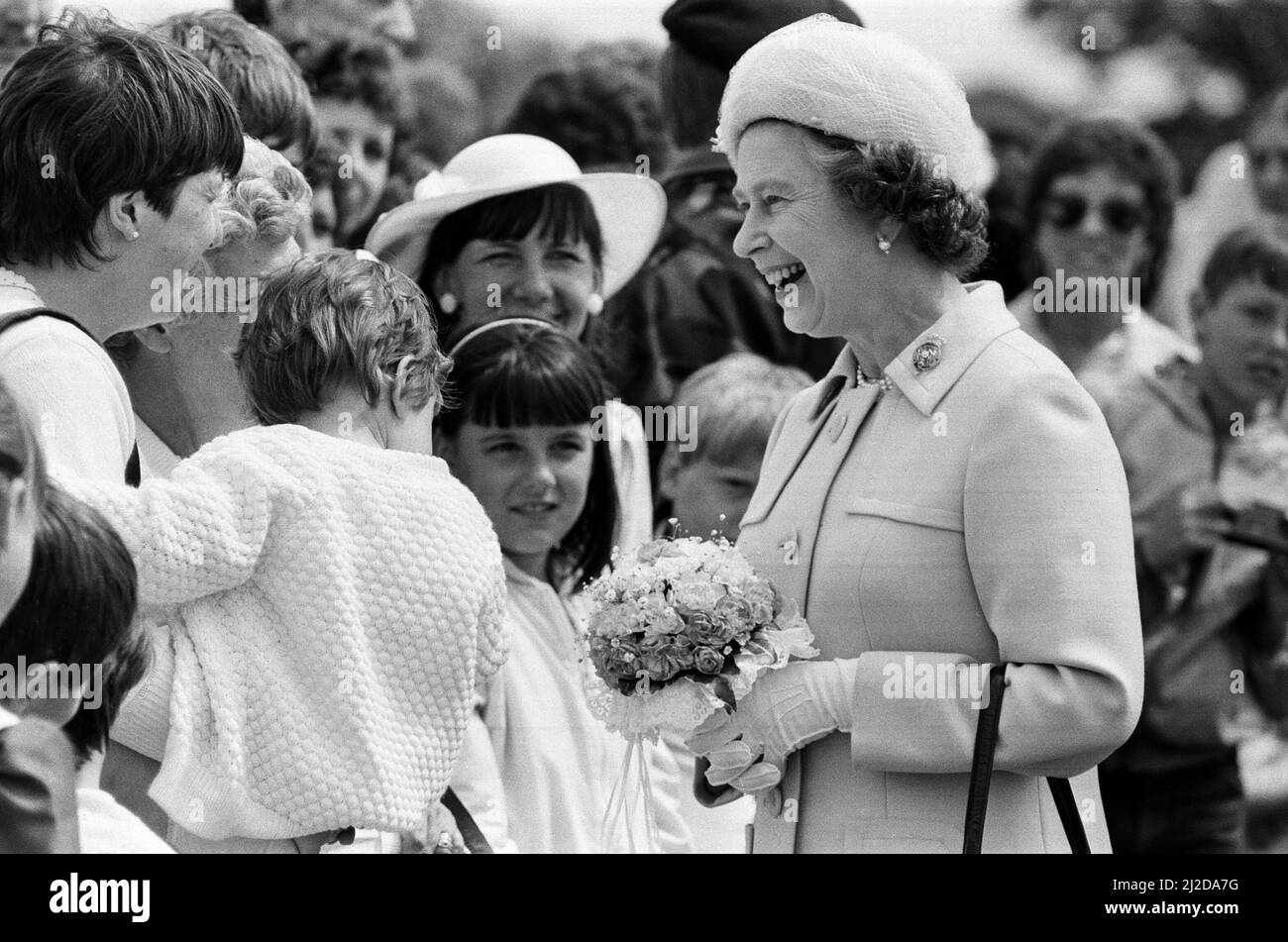 Queen Elizabeth II visits Altcar Training Camp in Hightown, Merseyside ...