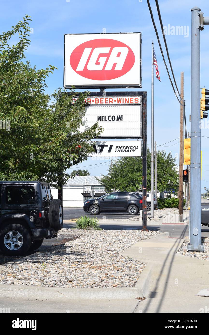 An IGA Grocery Store sign in Tuscola, Illinois Stock Photo Alamy