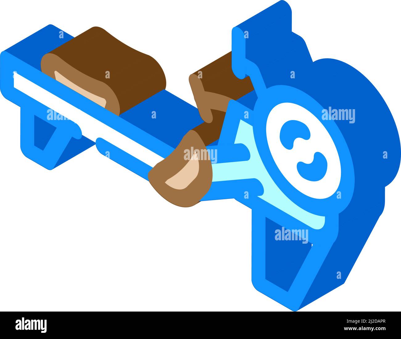 rowing machine isometric icon vector illustration Stock Vector Image ...