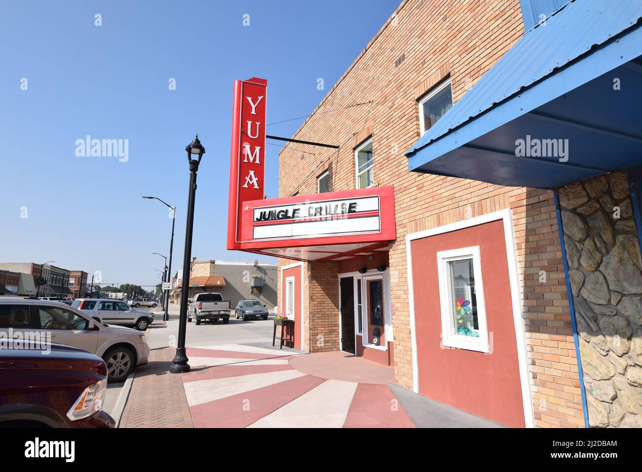 Yuma Movie Theater in dowtown Yuma Colorado August 2021 Stock Photo