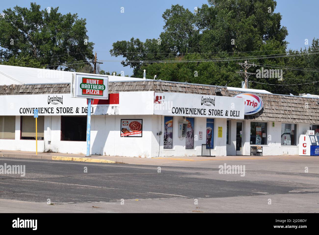 Grainland Convenience Store / Zip Trip Centex gas station in Haxtun Colorado August 2021 Stock