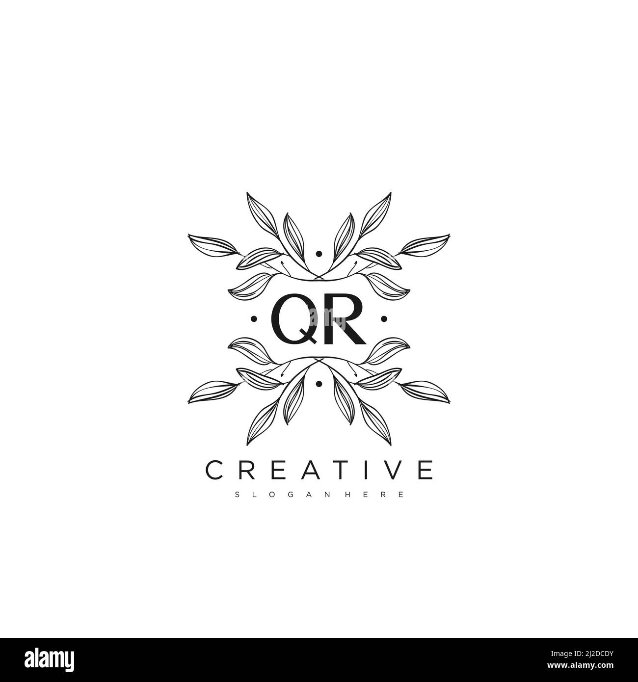 QR Initial Letter Flower Logo Template Vector premium vector Stock ...