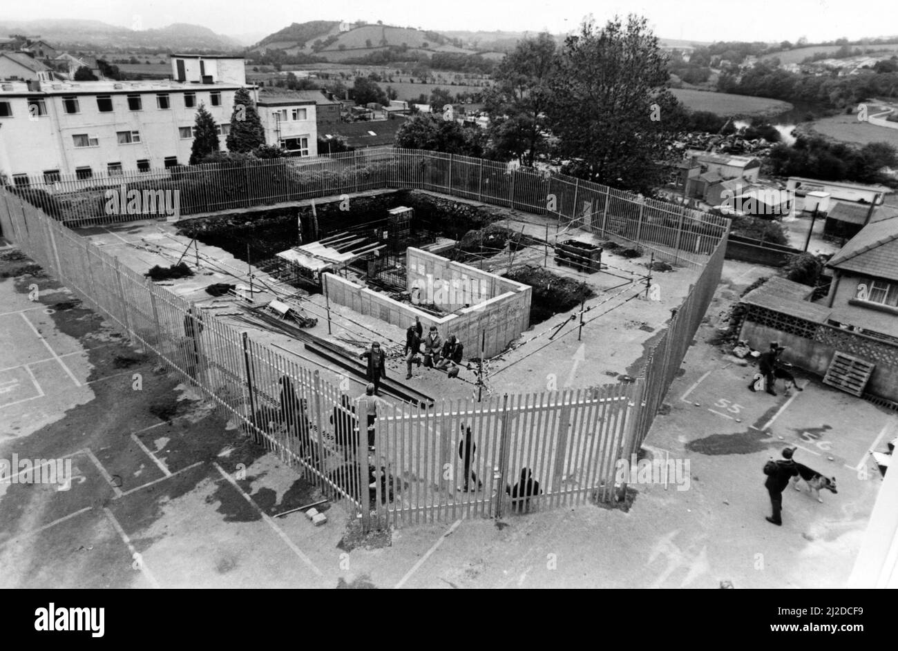 The site of the Carmarthen Nuclear Bunker. Circa October 1985. Stock Photo