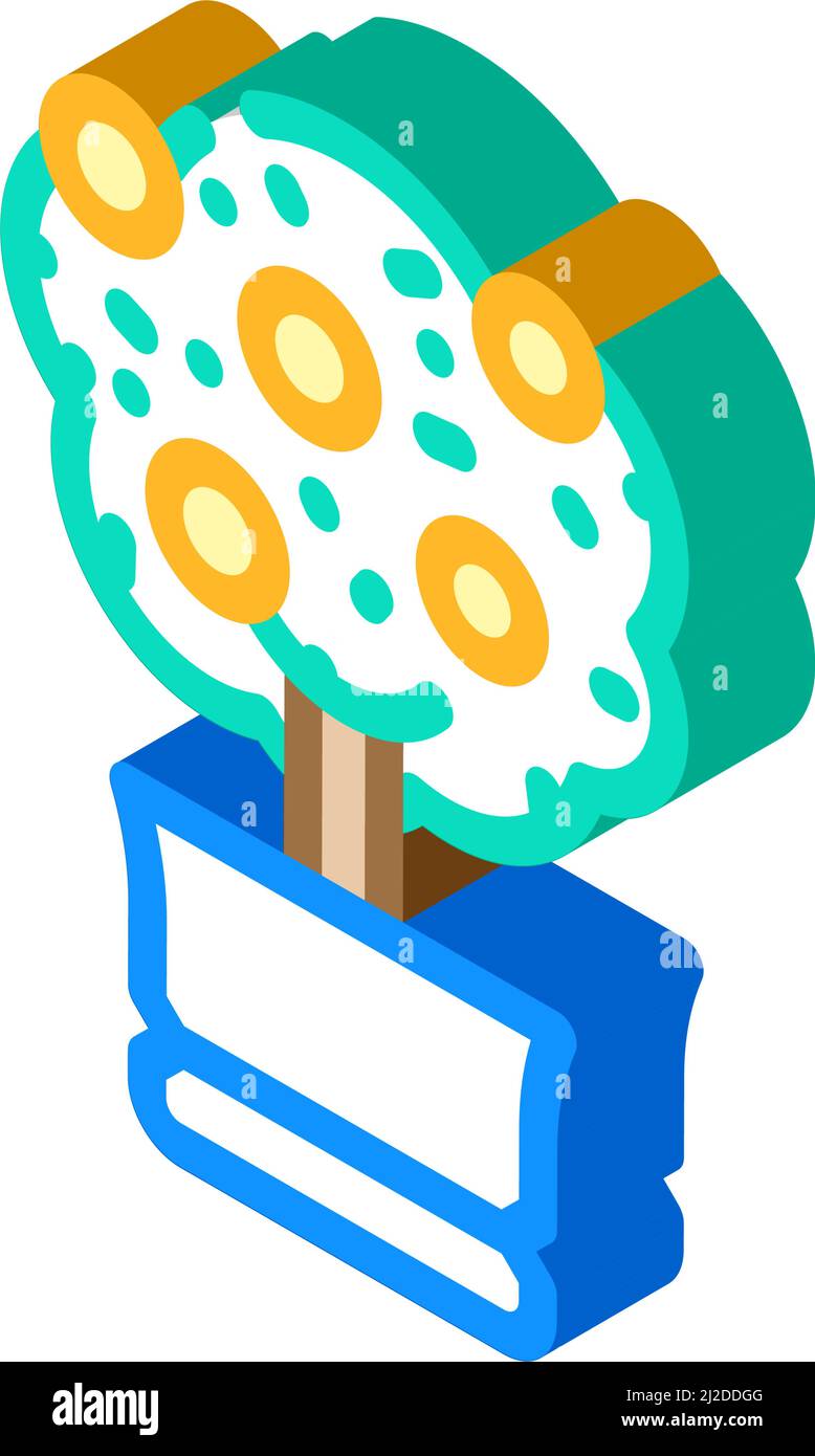 citrus tree isometric icon vector illustration Stock Vector Image & Art ...