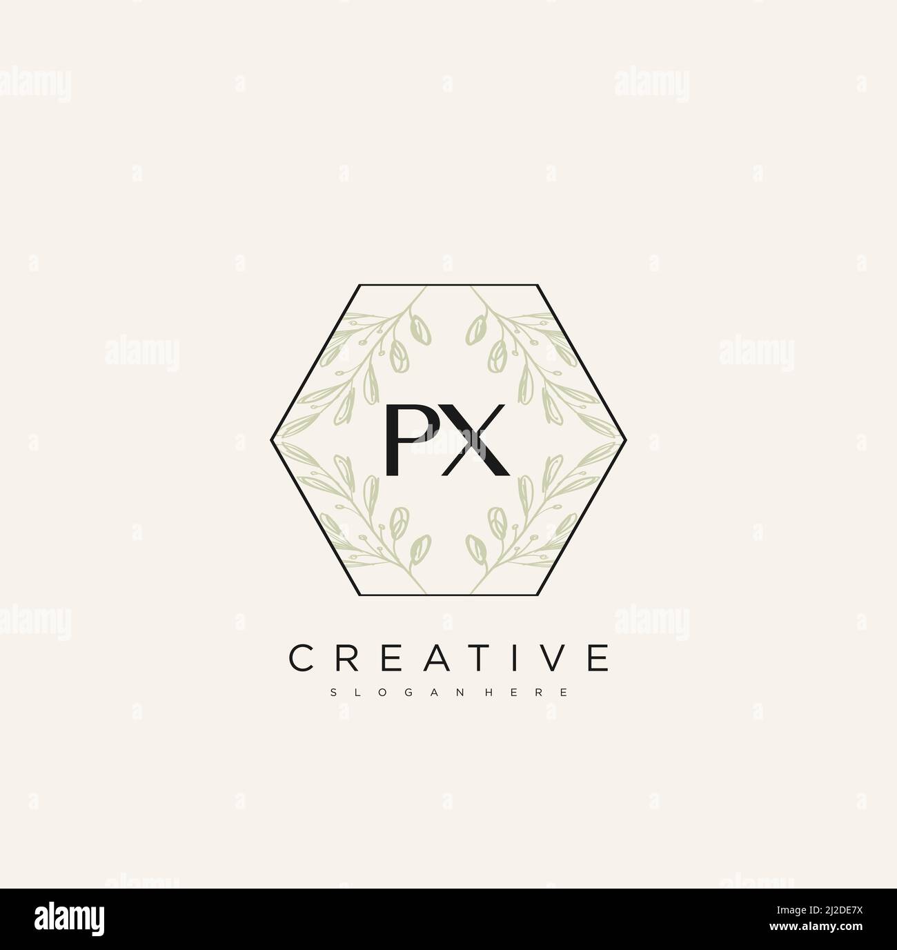 PX Initial Letter Flower Logo Template Vector premium vector Stock Vector