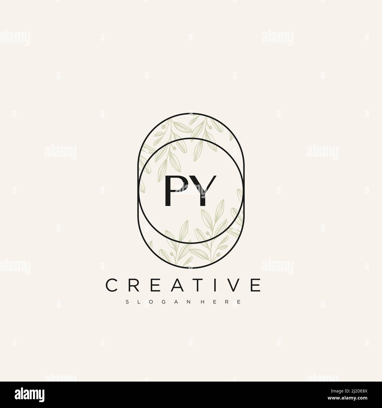 PY Initial Letter Flower Logo Template Vector premium vector Stock Vector