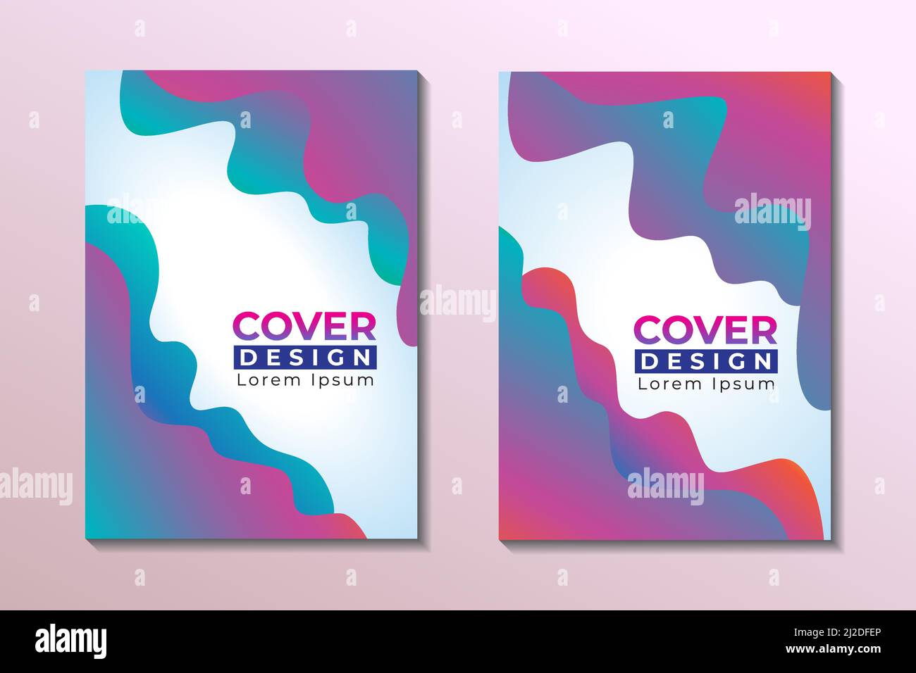 Abstract Liquid Cover Design Template Vibrant Multicolor Gradient Stock Vector