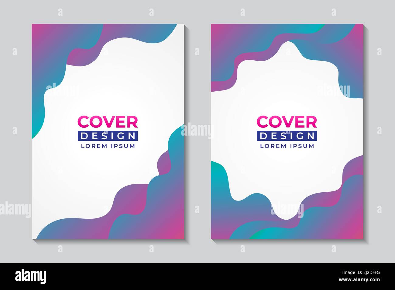 Abstract Liquid Cover Design Template. Vibrant Multicolor Gradient Stock Vector