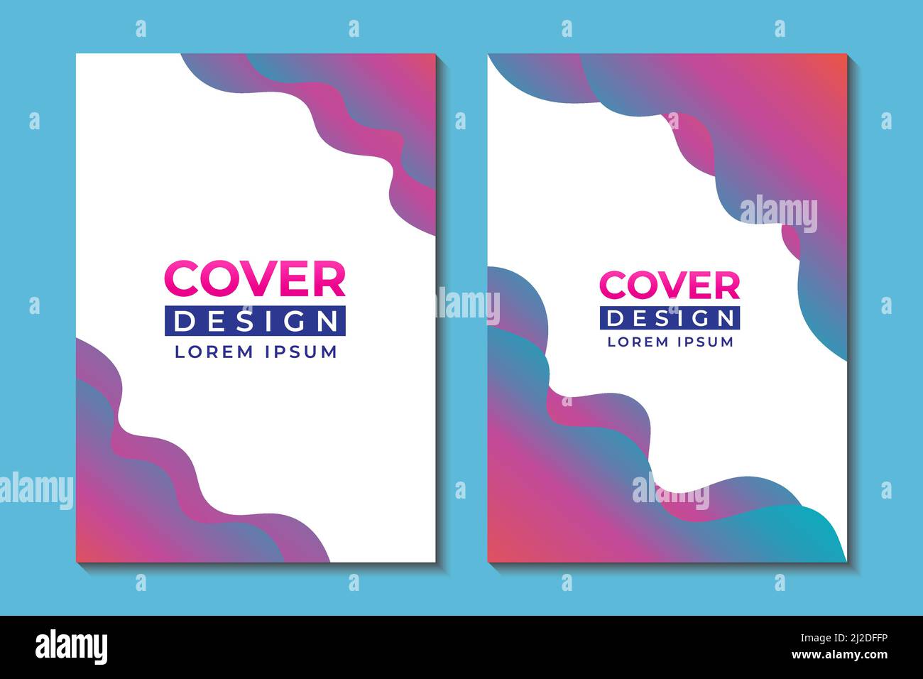 Abstract Liquid Cover Design Template. Vibrant Multicolor Gradient Stock Vector