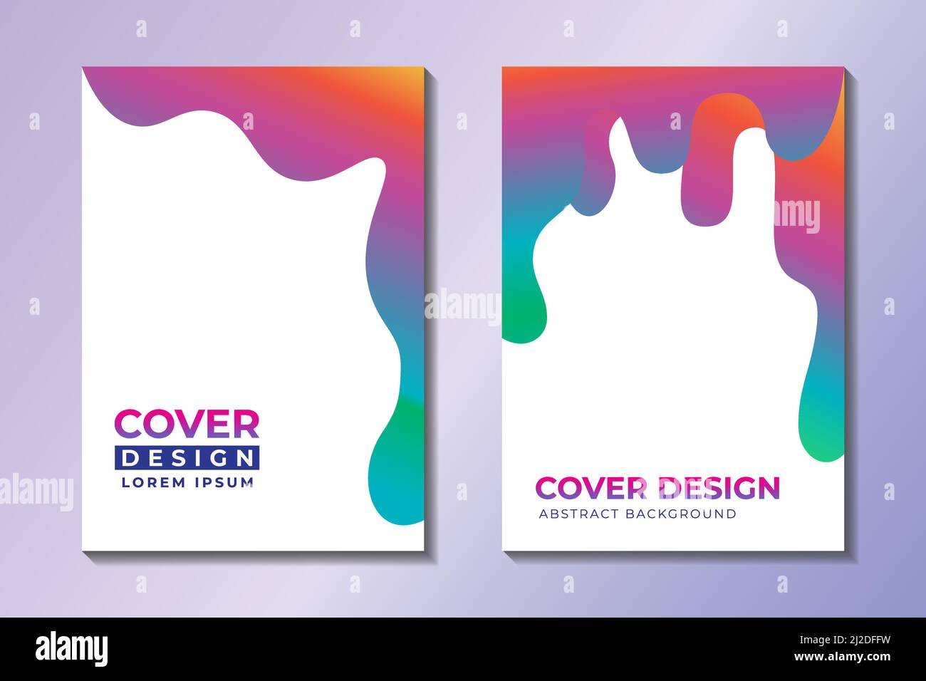 Abstract Liquid Cover Design Template. Vibrant Multicolor Gradient Stock Vector