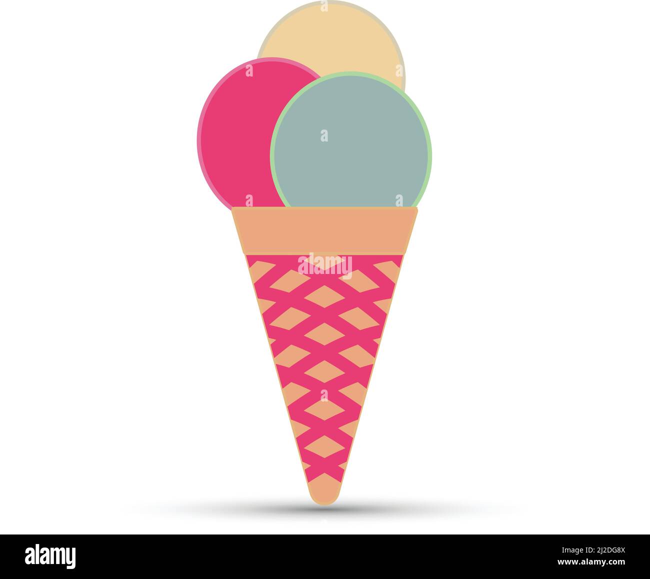 Ice cream cone on a white background Stock Vector Image & Art - Alamy