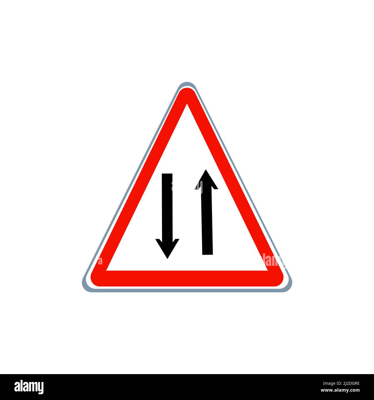 Traffic icon symbols white background. Right sign and left sign no ...