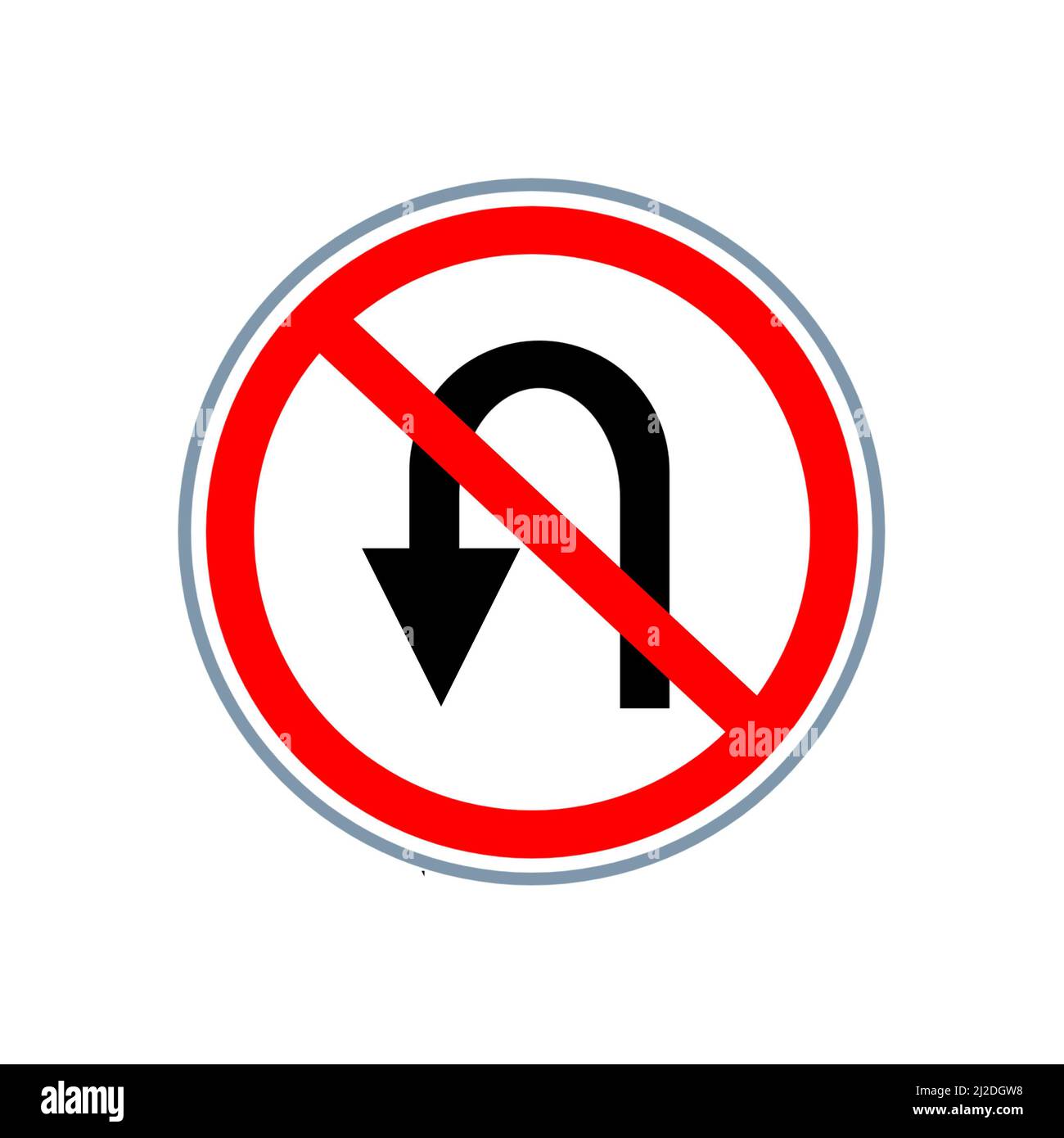 Traffic icon symbols white background. Right sign and left sign no ...