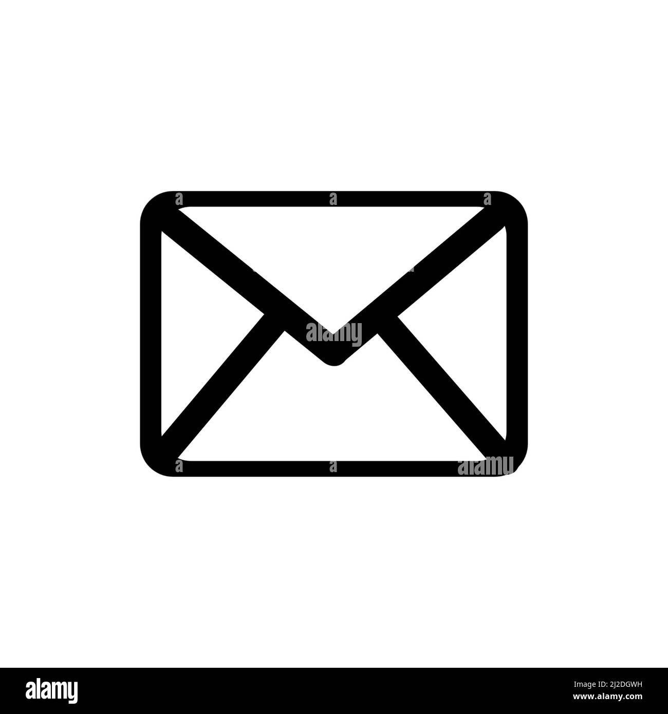Mail box icon envelope sticker illustration Stock Photo