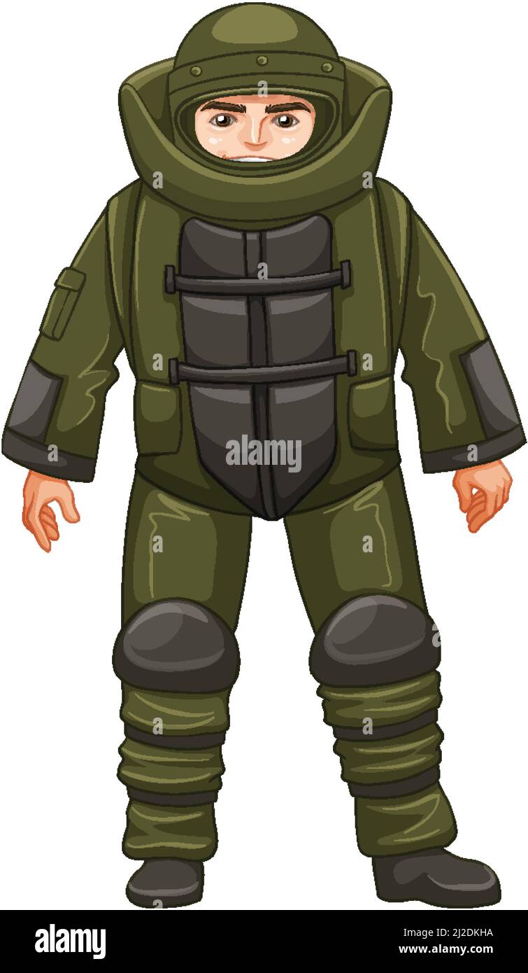 Man in army uniform on white background illustration Stock Vector Image